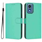 For Motorola Moto G Play 5G 2024 Global Skin Feel Solid Color Leather Phone Case with Lanyard(Green) - 2