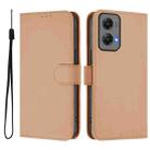 For Motorola Moto G Stylus 5G 2024 Skin Feel Solid Color Leather Phone Case with Lanyard(Nude) - 2