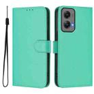 For Motorola Moto G Stylus 5G 2024 Skin Feel Solid Color Leather Phone Case with Lanyard(Green) - 2