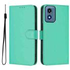 For Motorola Moto G Play 4G 2024 Global Skin Feel Solid Color Leather Phone Case with Lanyard(Green) - 2