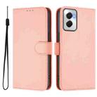 For Motorola Moto G Power 5G 2024 Skin Feel Solid Color Leather Phone Case with Lanyard(Pink) - 2