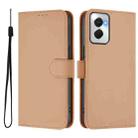 For Motorola Moto G Power 5G 2024 Skin Feel Solid Color Leather Phone Case with Lanyard(Nude) - 2