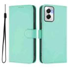 For Motorola Moto G Power 5G 2024 Skin Feel Solid Color Leather Phone Case with Lanyard(Mint Green) - 2