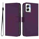 For Motorola Moto G Power 5G 2024 Skin Feel Solid Color Leather Phone Case with Lanyard(Violet) - 2