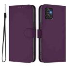 For Motorola Moto G Power 5G Skin Feel Solid Color Leather Phone Case with Lanyard(Violet) - 2