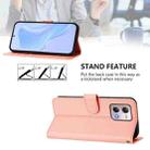 For Motorola Moto G Stylus 2023 4G Skin Feel Solid Color Leather Phone Case with Lanyard(Pink) - 3