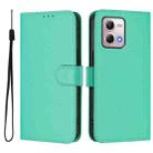 For Motorola Moto G Stylus 2023 4G Skin Feel Solid Color Leather Phone Case with Lanyard(Green) - 2