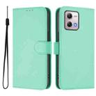 For Motorola Moto G Stylus 2023 4G Skin Feel Solid Color Leather Phone Case with Lanyard(Mint Green) - 2