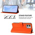 For Motorola Moto G Stylus 5G 2023 Skin Feel Solid Color Leather Phone Case with Lanyard(Orange) - 3