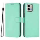 For Motorola Moto G Stylus 5G 2023 Skin Feel Solid Color Leather Phone Case with Lanyard(Mint Green) - 2