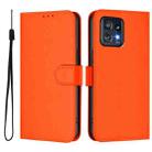 For Motorola Edge+ 2023 / Moto X40 Skin Feel Solid Color Leather Phone Case with Lanyard(Orange) - 2