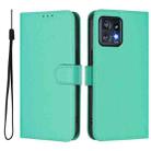 For Motorola Edge+ 2023 / Moto X40 Skin Feel Solid Color Leather Phone Case with Lanyard(Green) - 2