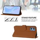 For Motorola Moto E22 4G / E22i 4G Skin Feel Solid Color Leather Phone Case with Lanyard(Brown) - 3