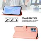 For Motorola Moto E22 4G / E22i 4G Skin Feel Solid Color Leather Phone Case with Lanyard(Pink) - 3