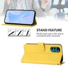 For Motorola Moto G22 4G / E32s Skin Feel Solid Color Leather Phone Case with Lanyard(Lemon Yellow) - 3