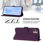 For Motorola Moto G32 Skin Feel Solid Color Leather Phone Case with Lanyard(Violet) - 3