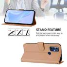 For Motorola Moto G Play 2022 Skin Feel Solid Color Leather Phone Case with Lanyard(Nude) - 3