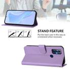 For Motorola Moto G Play 2022 Skin Feel Solid Color Leather Phone Case with Lanyard(Lavender Purple) - 3