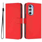 For Motorola Edge X30 5G / 30 Pro Skin Feel Solid Color Leather Phone Case with Lanyard(Red) - 2