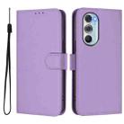 For Motorola Edge X30 5G / 30 Pro Skin Feel Solid Color Leather Phone Case with Lanyard(Lavender Purple) - 2