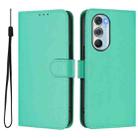 For Motorola Edge X30 5G / 30 Pro Skin Feel Solid Color Leather Phone Case with Lanyard(Green) - 2