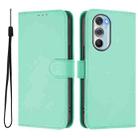 For Motorola Edge X30 5G / 30 Pro Skin Feel Solid Color Leather Phone Case with Lanyard(Mint Green) - 2