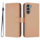 For Motorola Edge S30 / Moto G200 5G Skin Feel Solid Color Leather Phone Case with Lanyard(Nude) - 2