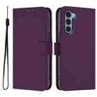 For Motorola Edge S30 / Moto G200 5G Skin Feel Solid Color Leather Phone Case with Lanyard(Violet) - 2