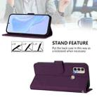 For Motorola Moto E20 / E30 / E40 Skin Feel Solid Color Leather Phone Case with Lanyard(Violet) - 3