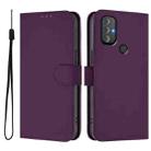 For Motorola Moto G Power 2022 Skin Feel Solid Color Leather Phone Case with Lanyard(Violet) - 2
