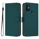 For Motorola Moto G30 / G10 / G20 Skin Feel Solid Color Leather Phone Case with Lanyard(Dark Green) - 2