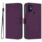 For Motorola Moto G30 / G10 / G20 Skin Feel Solid Color Leather Phone Case with Lanyard(Violet) - 2