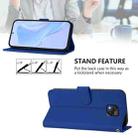 For Motorola Moto G Power 2021 Skin Feel Solid Color Leather Phone Case with Lanyard(Dark Blue) - 3