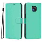 For Motorola Moto G Power 2021 Skin Feel Solid Color Leather Phone Case with Lanyard(Green) - 2