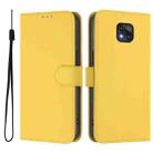 For Motorola Moto G Power 2021 Skin Feel Solid Color Leather Phone Case with Lanyard(Lemon Yellow) - 2