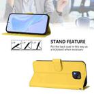For Motorola Moto G Power 2021 Skin Feel Solid Color Leather Phone Case with Lanyard(Lemon Yellow) - 3