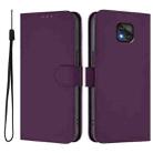 For Motorola Moto G Power 2021 Skin Feel Solid Color Leather Phone Case with Lanyard(Violet) - 2