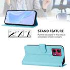 For Motorola Moto G84 5G Skin Feel Solid Color Leather Phone Case with Lanyard(Sky Blue) - 3