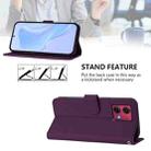 For Motorola Moto G84 5G Skin Feel Solid Color Leather Phone Case with Lanyard(Violet) - 3