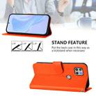 For Motorola One 5G Ace Skin Feel Solid Color Leather Phone Case with Lanyard(Orange) - 3