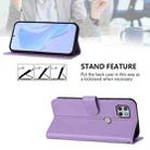 For Motorola One 5G Ace Skin Feel Solid Color Leather Phone Case with Lanyard(Lavender Purple) - 3