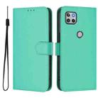 For Motorola One 5G Ace Skin Feel Solid Color Leather Phone Case with Lanyard(Green) - 2