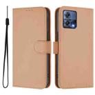 For Motorola Moto S30 Pro 5G Skin Feel Solid Color Leather Phone Case with Lanyard(Nude) - 2