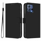 For Motorola Moto S30 Pro 5G Skin Feel Solid Color Leather Phone Case with Lanyard(Black) - 2