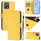 For Motorola Moto S30 Pro 5G Skin Feel Solid Color Leather Phone Case with Lanyard(Lemon Yellow) - 1