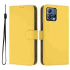 For Motorola Moto S30 Pro 5G Skin Feel Solid Color Leather Phone Case with Lanyard(Lemon Yellow) - 2