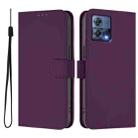 For Motorola Moto S30 Pro 5G Skin Feel Solid Color Leather Phone Case with Lanyard(Violet) - 2