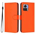 For Motorola Moto X30 Pro 5G Skin Feel Solid Color Leather Phone Case with Lanyard(Orange) - 2