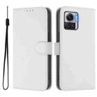 For Motorola Moto X30 Pro 5G Skin Feel Solid Color Leather Phone Case with Lanyard(White) - 2