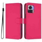 For Motorola Moto X30 Pro 5G Skin Feel Solid Color Leather Phone Case with Lanyard(Rose Red) - 2